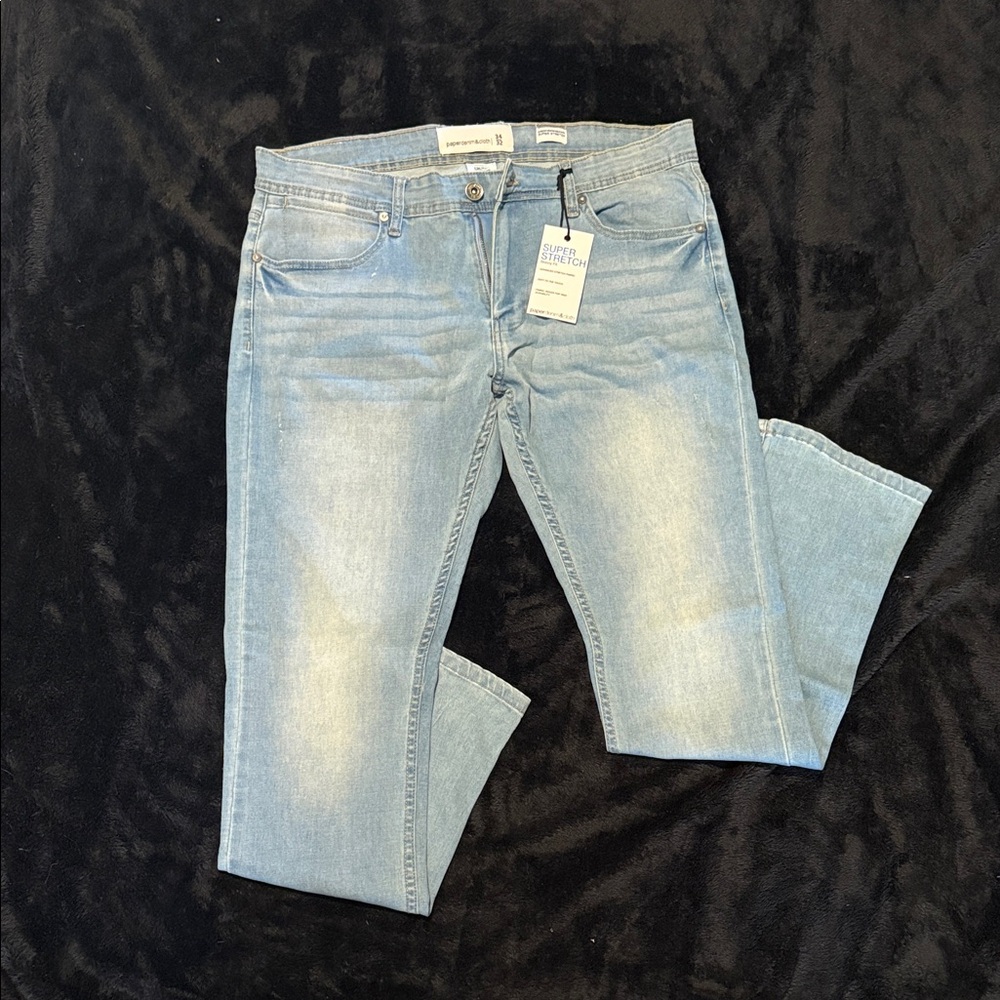 Paper Denim & Cloth Men's Skinny Fit Jeans - Light Blue